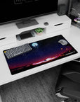Sci-fi artistry design on 32x16 mouse pad brings Unit-01 Moon Ascent's legendary aesthetic to life vividly