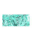 Mouse pad featuring vibrant turquoise aqua swirls, 28x12 inches, bringing peaceful energy and dynamic motion to your workspace or gaming setup.