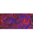 Energetic 36x16 desk pad with bold purple and red swirls, creating a dynamic, colorful pattern to inspire focus and creativity