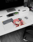 32x12 inches The Quintessential Quintuplets mouse pad featuring Nino Nakano sweetly smug at your desk.