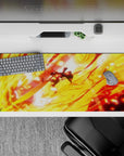 36x16 inches desk pad with Luffy from One Piece, showcasing his fiery strength and relentless determination in an epic, action-packed design.