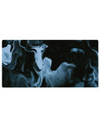 Mouse pad featuring dark marble swirls in black, gray, and white, 32x16 inches, perfect for creating a bold yet calming professional atmosphere.