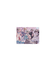 Classic anime mouse pad 14x10 inches with five stylish boys at a café, iced drinks, spring petals.