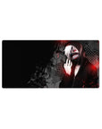 Ken Kaneki Ghoul Mask Desk Pad 32x16 featuring radiant red eyes for gaming or workspace energy with anime edge