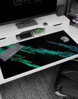 Futuristic design on 40x20 desk mat perfect for adding cutting-edge energy and sleek style to your setup or gaming station