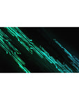 Circuit Neon Desk Mat 40x20 featuring glowing neon green lines on a dark background for a futuristic tech vibe