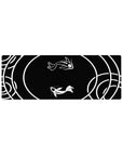 Compact Yin-Yang Koi Harmony desk mat 32x12 with koi theme for stylish and sleek desk decor