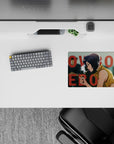 14x10 inches mouse pad with Faye Valentine in a cinematic, introspective design with smoke and grunge typography.