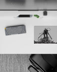Chainsaw Man anime mouse pad 14x10 inches, features Denji's hybrid form in a black-and-white sketch style, intense design.