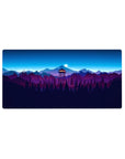 Mouse pad featuring a firewatch scene, 32x16 inches, with a moonlit watchtower and mountains, perfect for gaming or work.