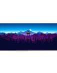 Mouse pad with a firewatch scene, 36x16 inches, featuring a moonlit watchtower amidst mountains for a serene, adventurous vibe.