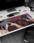 Anime mouse pad 40x20 inches featuring Itachi's final moment with Sasuke from Naruto, capturing a heartfelt scene.
