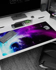 Cosmic design on 40x20 desk mat perfect for adding stellar beauty and dynamic energy to your setup or decor