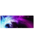Compact Nebula Flow Desk Mat 32x12 with cosmic theme for sleek and stylish desk decor