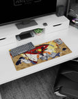 Anime mouse pad 28x12 inches featuring Naruto in Sage Mode, slamming Pain with explosive energy and vivid colors.