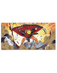 Anime mouse pad 32x16 inches featuring Naruto in Sage Mode battling Pain, vivid colors, dynamic, and energetic scene.