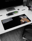 32x16 inches Rascal Does Not Dream of Bunny Girl Senpai mouse pad showing Mai’s quiet stubborn stare for late-night gaming.