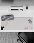 Intense 32x12 desk pad features Suzuya’s iconic stitches and "XIII" tattoo with intricate minimalism for fans of sleek artistry