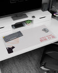Edgy simplicity design on 32x16 desk pad brings Juuzou Suzuya Minimalist's bold aesthetic to life vividly