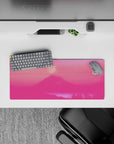 28x12 inches mouse pad with sunset design, featuring vibrant pink and orange hues for a serene desk effect.