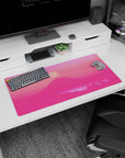 Modern 32x16 inches mouse pad with sunset design, featuring pink and orange hues for a warm, relaxing desk vibe.