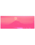 Compact 32x12 inches mouse pad with sunset design, blending pinks and oranges for a serene and stylish desk effect.