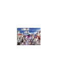 Classic anime mouse pad 14x10 inches with fantasy crew on a ship under blue sky and crisp clouds.
