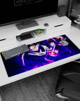 Workspace-ready 36x16 inch desk pad with Goku Black's dramatic energy, ideal for Dragon Ball lovers