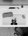 28x12 inches mouse pad with Kaneki design, blending white hair, ghoul mask, and red eye for a focused, powerful Tokyo Ghoul-inspired look.