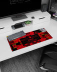 Dynamic NERV Emergency Screen artwork on 28x12 mousepad perfect for celebrating dramatic visuals and series legacy