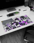32x16 inches Mob Psycho mouse pad featuring Mob in school uniform with a glowing violet psychic aura.