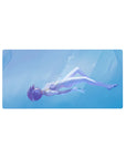Rei Ayanami anime mouse pad, 32x16 inches, featuring serene blues and ethereal light, perfect for cool-themed collections.