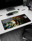 Dark fantasy battle design on 32x16 mouse pad brings Overlord's intense action to life for enthusiasts