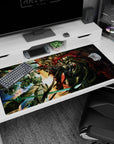 Intense battle design on 40x20 mouse pad perfect for fans of Overlord's dark fantasy action aesthetics