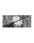 28x12 inches anime mouse pad with two hands clashing, starburst impact, shards, and speed lines.