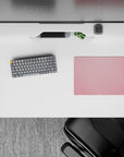 Small-sized 14x10 desk mat with minimalist design adds soft, warm energy to any desk or workspace