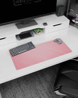 Dynamic Blush Minimalist artwork on 28x12 desk mat perfect for celebrating subtle warmth and elegant simplicity