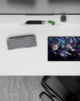 Small-sized 14x10 desk pad with anime theme adds bold, action-packed energy to any desk or workspace