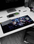 Epic artwork on 36x16 desk pad captures the essence of strength, unity, and elegance with cinematic precision