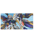 32x16 inches anime mouse pad with Wing Gundam Zero in a bold sky-bright cockpit-style design.