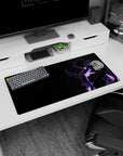Heroic transformation design on 32x16 desk pad brings Sung Jin-Woo Power Surge's bold aesthetic to life vividly