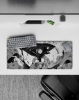 28x12 inches mouse pad with Naruto in black-and-white, bringing his dynamic attack and energy to your workspace.