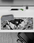 32x12 inches mouse pad with Naruto unleashing his powerful attack, captured in bold black-and-white style.