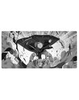 Mouse pad featuring Naruto, 32x16 inches, with black-and-white action capturing the moment he unleashes his attack.