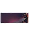 Compact 32x12 inches mouse pad featuring Guts in his Berserker Armor against a dramatic sky, perfect for a smaller desk setup with intense, emotional design.