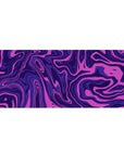 Mouse pad featuring purple swirl abstract design, 36x16 inches, with deep purples and vibrant pinks for a creative, dynamic, and artistic effect.