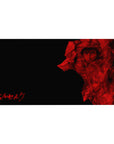 Desk pad featuring Guts, Griffith, and other iconic characters from Berserk in bold red and black, 40x20 inches, perfect for adding intensity and raw emotion to your workspace.