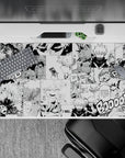 40x20 inches desk pad with Bakugo in dynamic manga-inspired action, highlighting his fierce growth and drive.