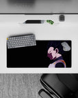 28x12 inches mouse pad showcasing Vegeta, the Saiyan Prince, perfect for fans who appreciate his intense focus and unyielding pride.