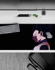 36x16 inches desk pad showcasing Vegeta, with intense focus and pride, ideal for fans who admire his determination and fierce character.
